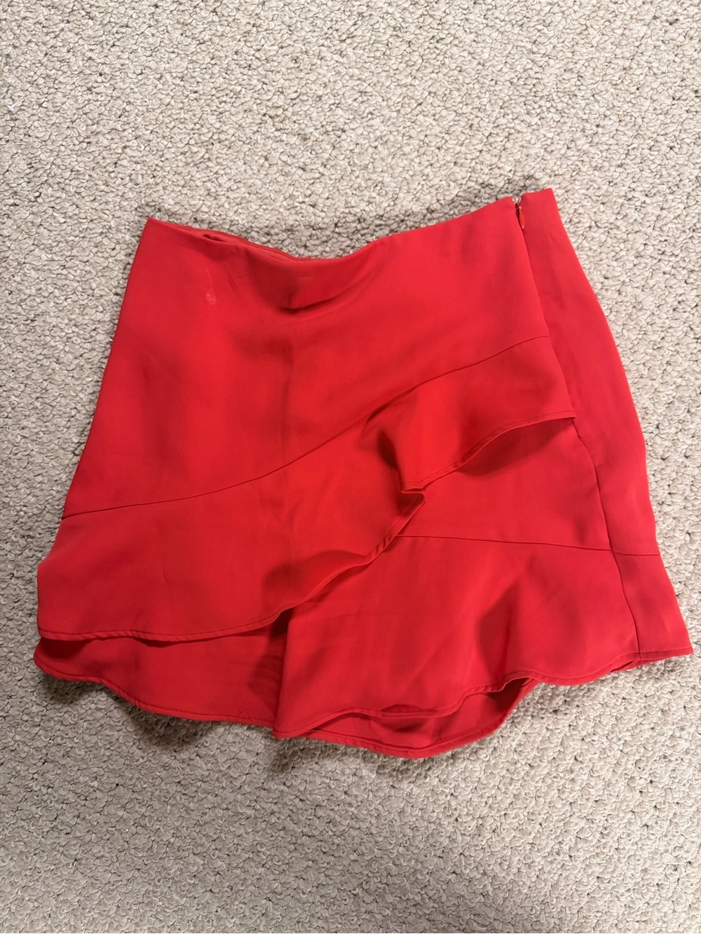 Express Red Ruffled Skort - Picture 1 of 3